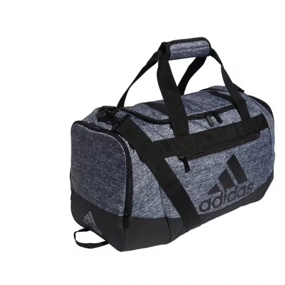 Adidas Duffel Bag Men Small/Medium Grey Black Excellent Defender‎ Gym Travel